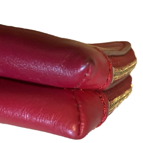 EUC Coach Red Double Zip Wristlet - Picture 7 of 11